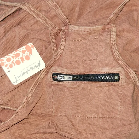 OFFERS New Free People FP Movement Hot Shot Logo Onesie Willow Branch XS Brown - Picture 9 of 11